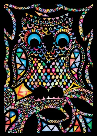 Owl Animal Zentangle Stickdatei