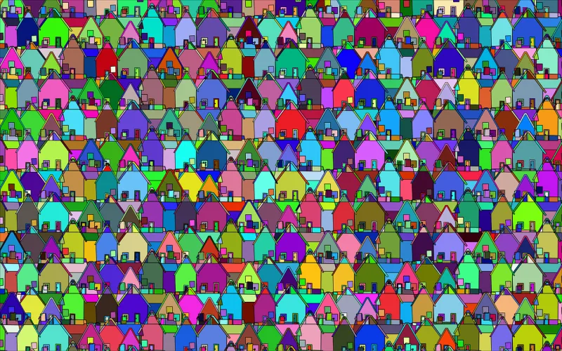 Houses Neighborhood City Stickdatei – Kinder