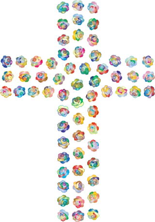 Rose Cross Religion Stickdatei