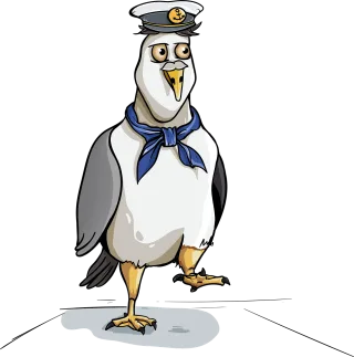 Seagull Bird Sailor Stickdatei – Tiere