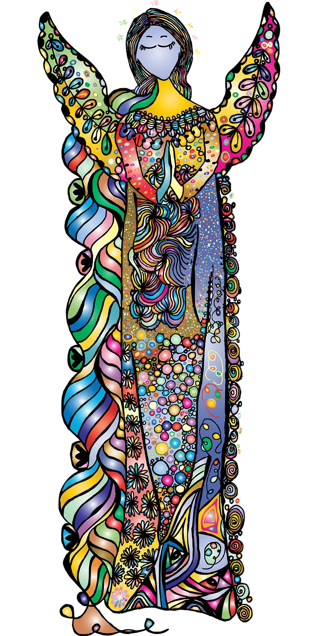 Angel Doodle God Stickdatei – Weihnachten