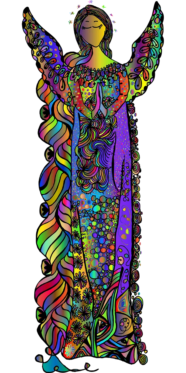 Angel Doodle God Stickdatei – Weihnachten