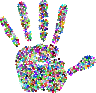 Handprint Circles Nature Stickdatei – Kinder