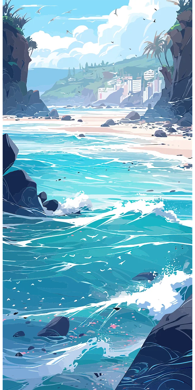 Sea Ocean Beach Stickdatei – Tiere
