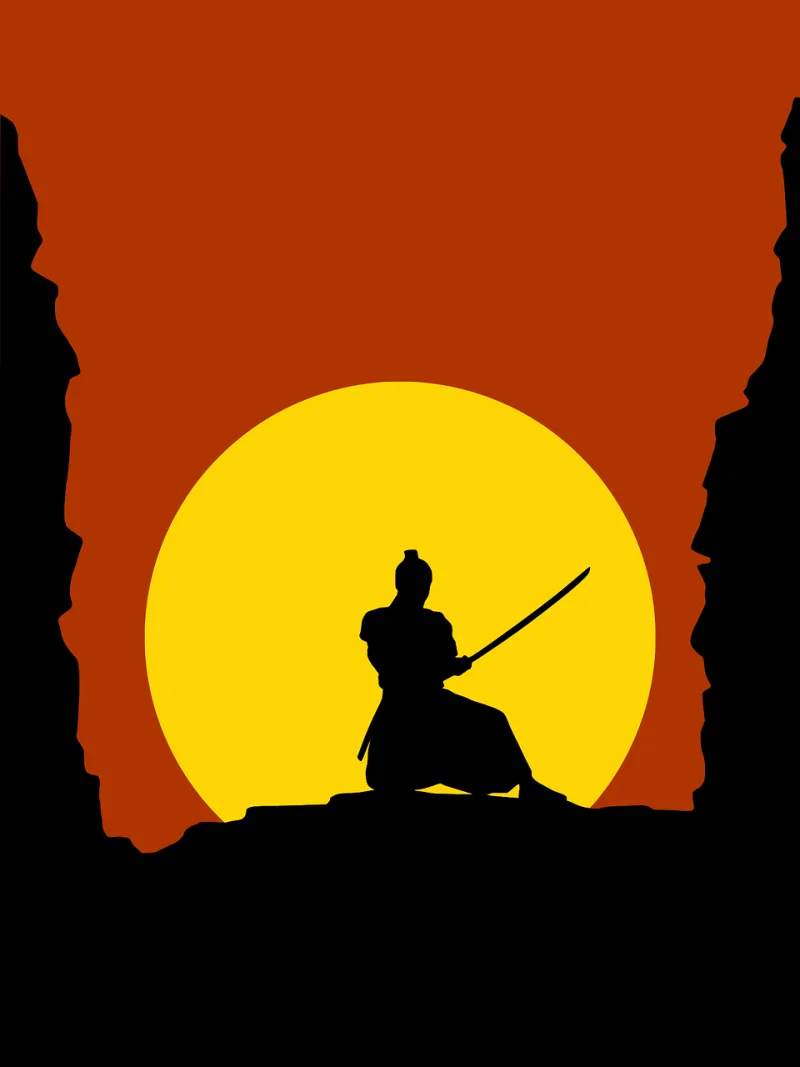Samurai Warrior Beautiful wallpaper Stickdatei – Natur