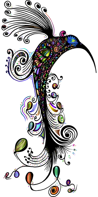 Bird Zentangle Animal Stickdatei
