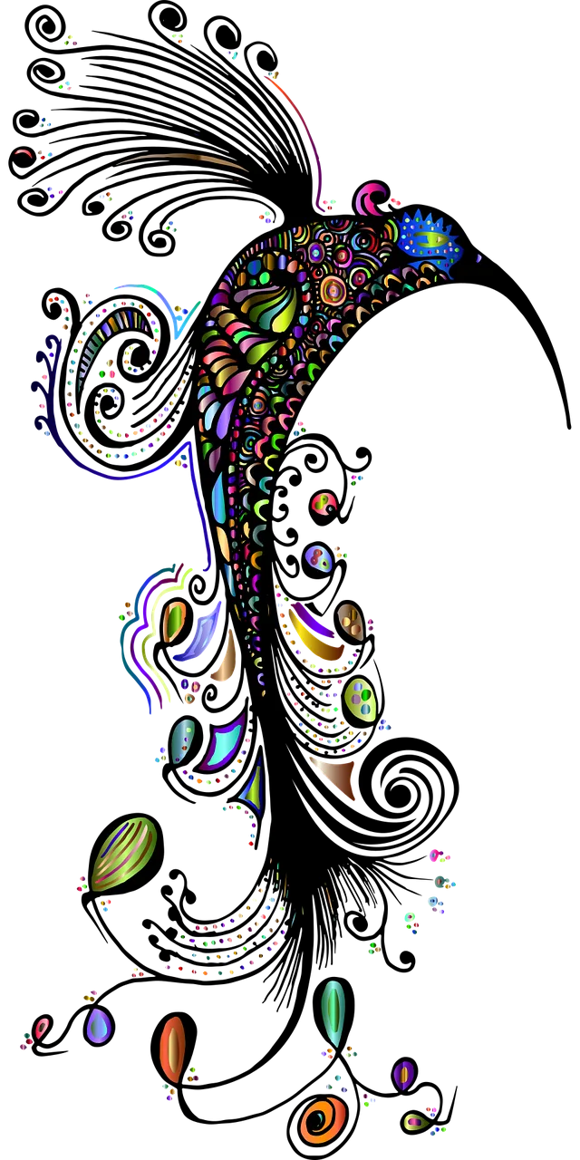Bird Zentangle Animal Stickdatei – Kinder