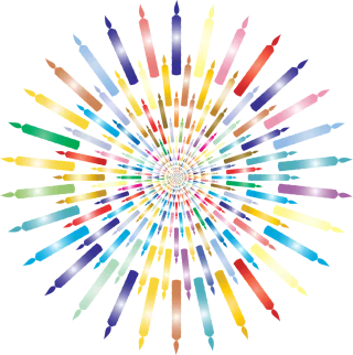 Candles Birthday candles Mandala Stickdatei