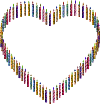 Candles Birthday candles Heart Stickdatei