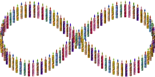 Candles Birthday candles Infinity Stickdatei