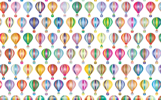 Hot air balloon Pattern Background Stickdatei