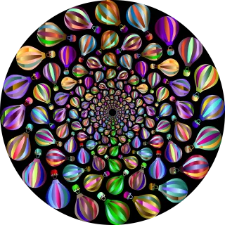 Hot air balloons Vortex Maelstrom Stickdatei