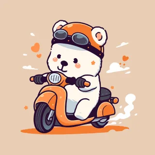 Bear Cartoon Christmas Stickdatei