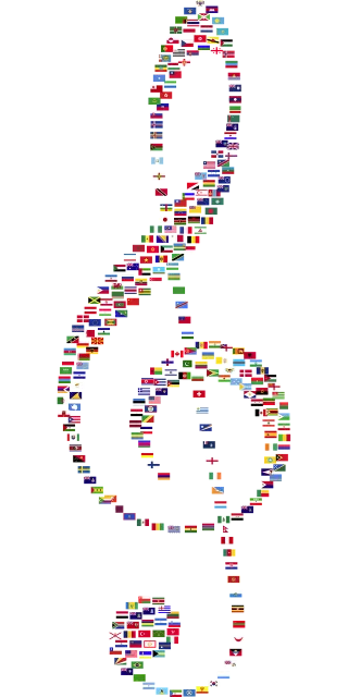 Clef Flags Music Stickdatei – Musik