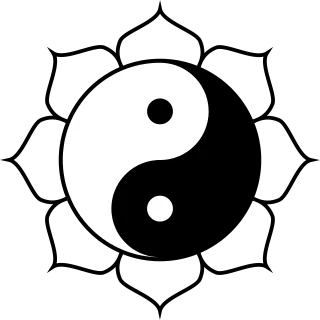 Yin yang Symbol Flower wallpaper Stickdatei
