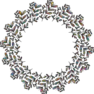 Leaf Frame Border Stickdatei