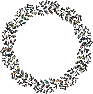 Leaf Frame Border Stickdatei