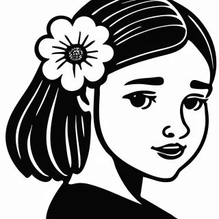 Woman Beautiful flowers Beauty Stickdatei