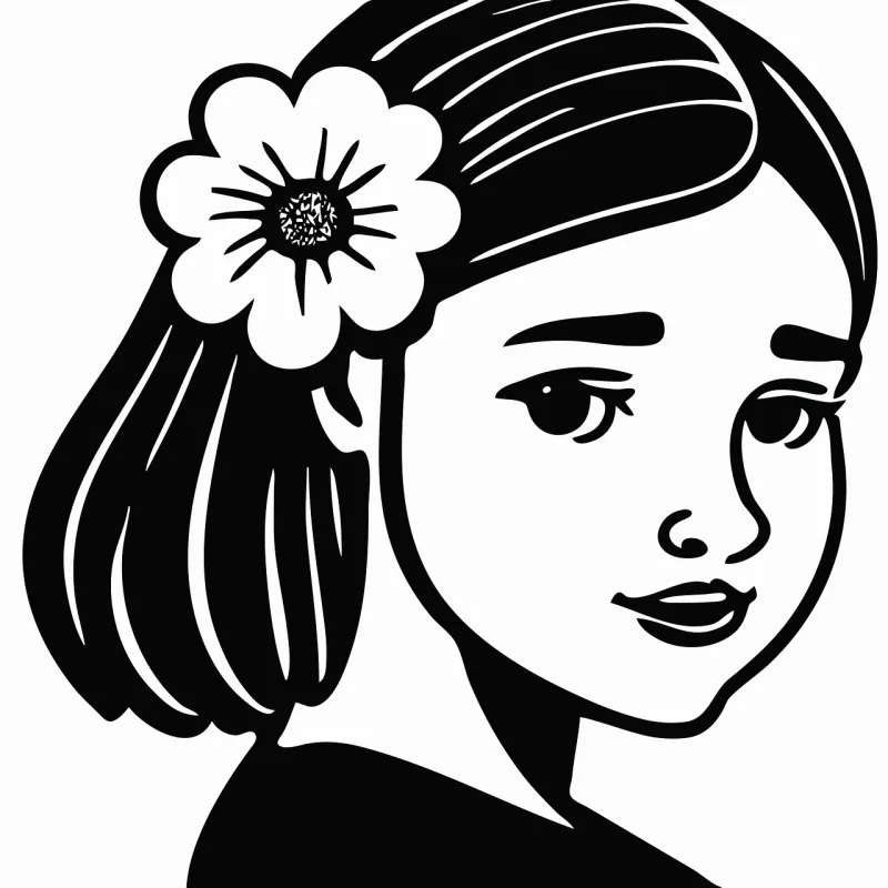 Woman Beautiful flowers Beauty Stickdatei – Blumen