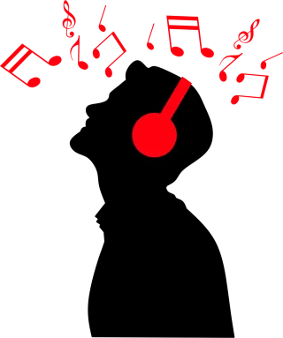 Man Music Silhouette Stickdatei – Musik