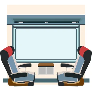 Train cabin Train car Travel Stickdatei