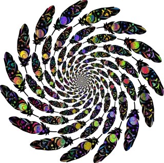 Feather Vortex Mandala Stickdatei