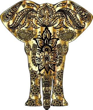Elephant Ornamental Mandala Stickdatei – Tiere