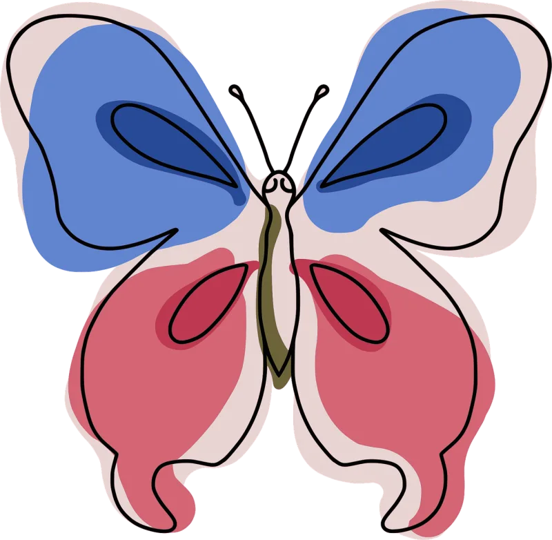 Butterfly Insect Colored Stickdatei – Tiere