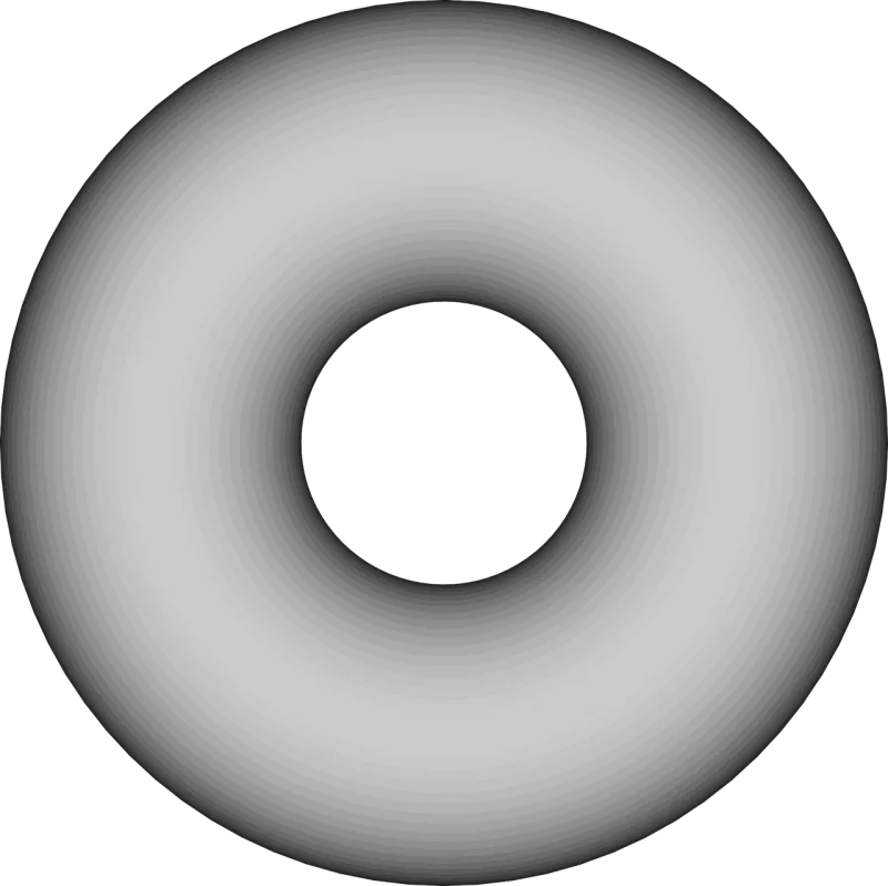 Torus Donut Geometric Stickdatei – Essen & Trinken