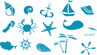 Sea Umbrella Summer Stickdatei