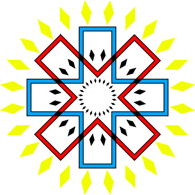 Star Cross Colourful Stickdatei – Weihnachten