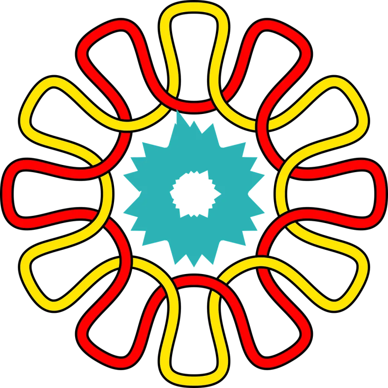 Round Star Colors Stickdatei – Weihnachten