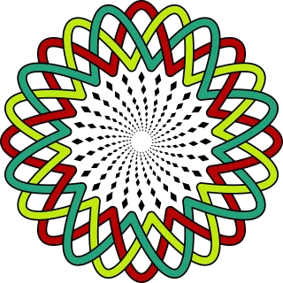 Round Star Colors Stickdatei