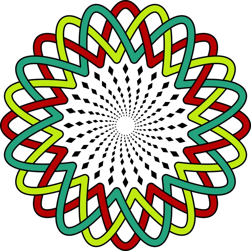 Round Star Colors Stickdatei – Natur