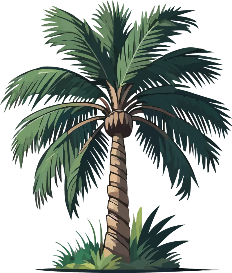 Palm tree Tropical Summer Stickdatei – Natur
