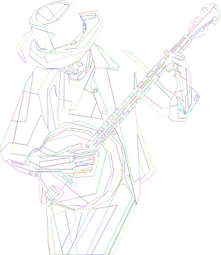 Man Guitar Nature Stickdatei – Musik