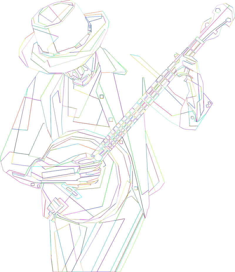 Man Guitar Nature Stickdatei – Musik