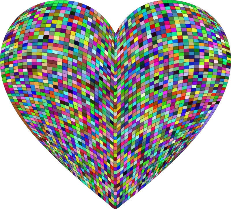 Heart Love Grid Stickdatei – Herzen & Liebe