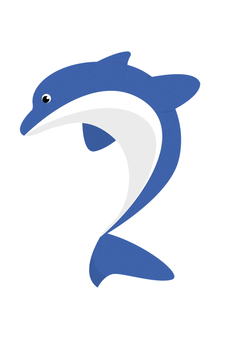 Dolphin Ocean Animal Stickdatei – Tiere