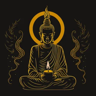 Buddha Meditation Yoga Stickdatei