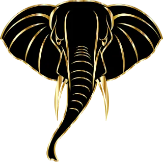 Elephant Head Face Stickdatei