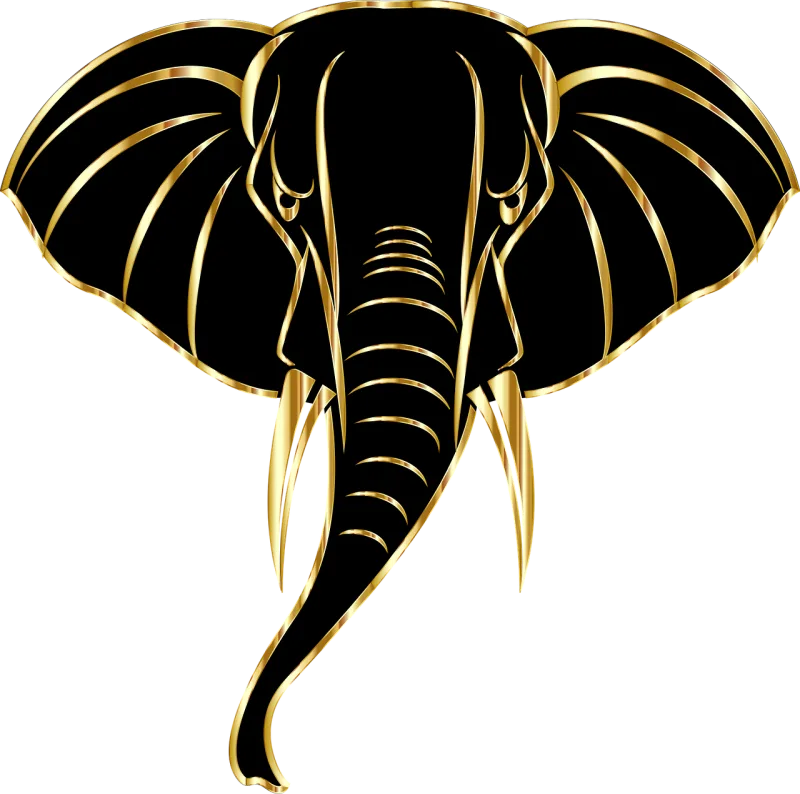 Elephant Head Face Stickdatei – Tiere