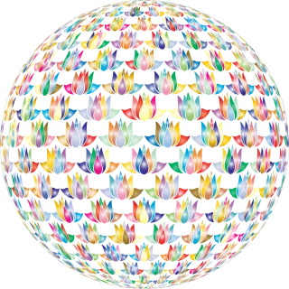 Sphere Ball Flower background Stickdatei