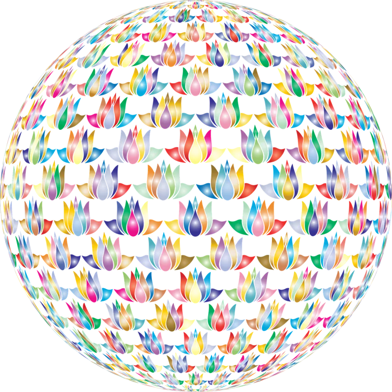 Sphere Ball Flower background Stickdatei – Blumen