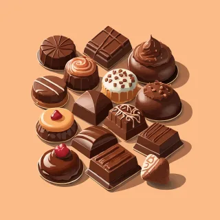 Ai generated Chocolate Sweet Stickdatei