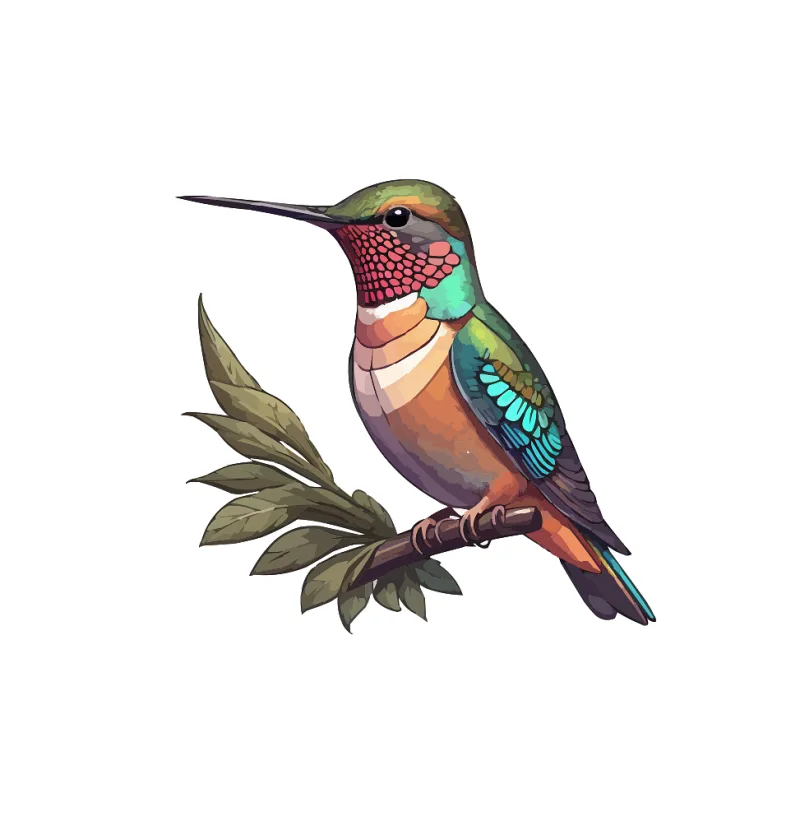 Bird Hummingbird Feathers Stickdatei – Natur