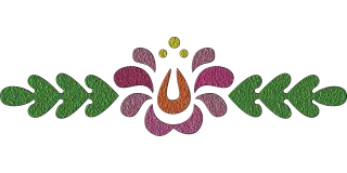 Sample Flower background Fingerprint Stickdatei