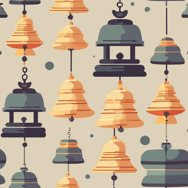 Temple Bells Pattern Stickdatei – Weihnachten