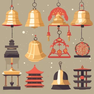 Temple Bells Pattern Stickdatei
