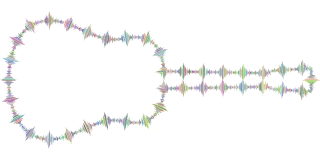 Guitar Waves Waveform Stickdatei